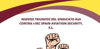 Nuevos triunfos del sindicato ros contra i-sec spain aviation security, s.l. Sentencia del sindicato ros contra la empresa i-sec