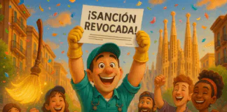 💥 IMPACTANTE: TRABAJADOR GANA JUICIO POR SANCIÓN INJUSTA Revocación de sanción laboral injusta en Barcelona con trabajador feliz