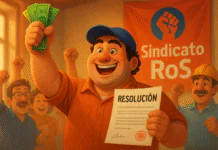 El Sindicato RoS logra acuerdo judicial que garantiza el pago de atrasos salariales a trabajador de seguridad privada. Justicia y defensa sindical.