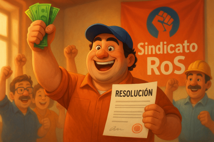 El Sindicato RoS logra acuerdo judicial que garantiza el pago de atrasos salariales a trabajador de seguridad privada. Justicia y defensa sindical.
