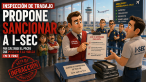 Inspección de trabajo propone sancionar a i-sec por saltarse el pacto que puso fin a la huelga en el prat datos denuncia de inspección