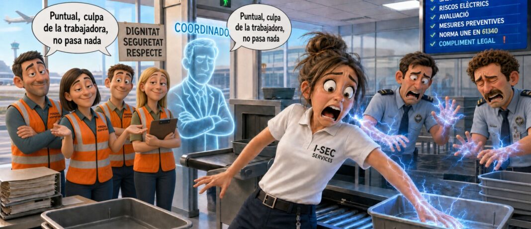 Control de seguridad en el Aeropuerto de El Prat vinculado a descargas electrostáticas