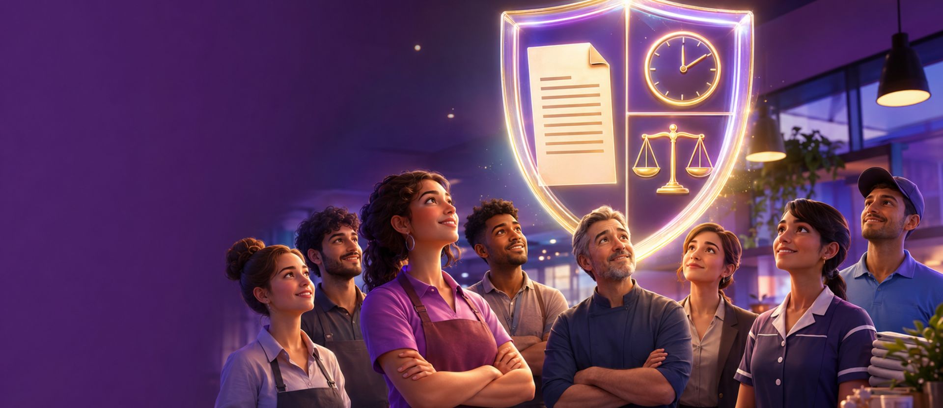 Escena 3D sobre derechos laborales en España para el Sindicato RoS